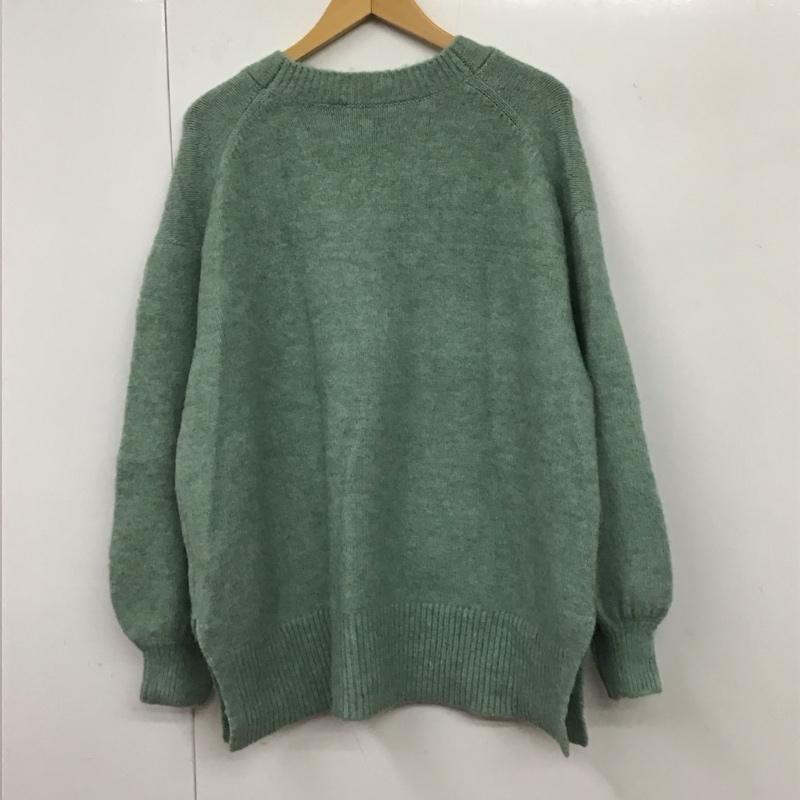 グローバルワーク GLOBAL WORK カーディガン 長袖 L 無地 薄緑 / ライトグリーン / レディース USED 古着 中古 10131687