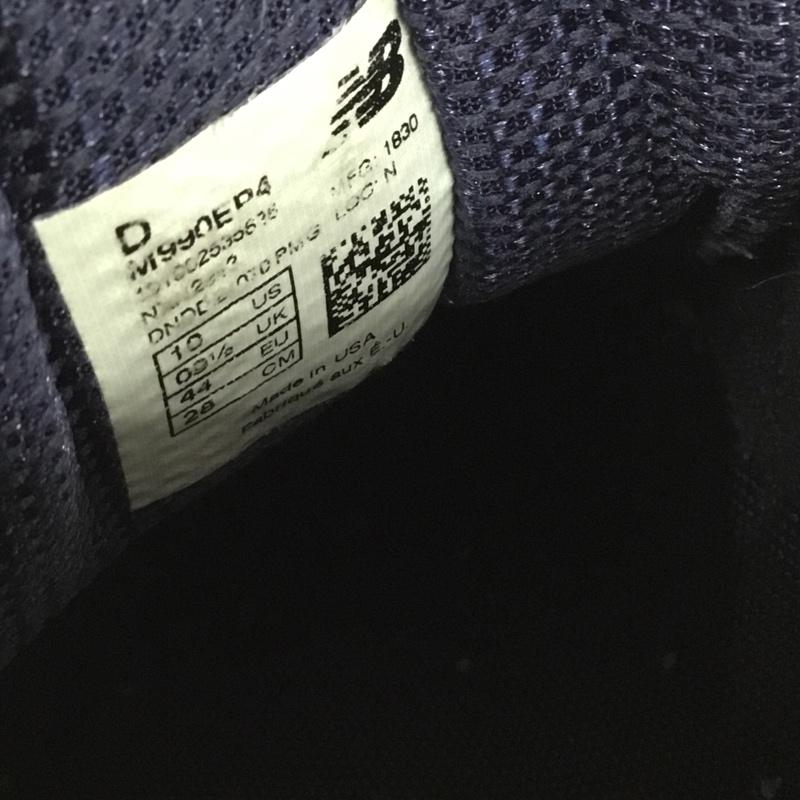 ニューバランス New Balance スニーカー スニーカー M990 EP4 USA製 28cm 28.0cm ロゴ、文字 紫 / パープル / メンズ USED 古着 中古 10136693