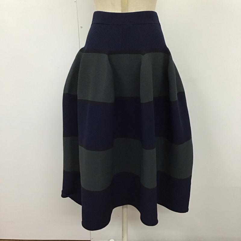 CFCL シーエフシーエル スカート ひざ丈スカート cf006kg049 POTTERY SKIRT 0 無地 紺 / ネイビー / レディース USED 古着 中古 10121707