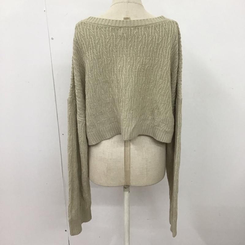ローリーズファーム LOWRYS FARM ニット、セーター 長袖 FREE 無地 ベージュ / ベージュ / レディース USED 古着 中古 10125054