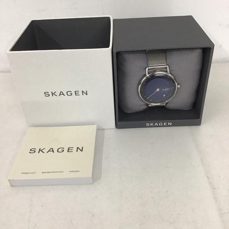 スカーゲン SKAGEN 腕時計 アナログ(クォーツ式) SKW2738 箱有 ロゴ、文字 銀 / シルバー / レディース USED 古着 中古 10134462