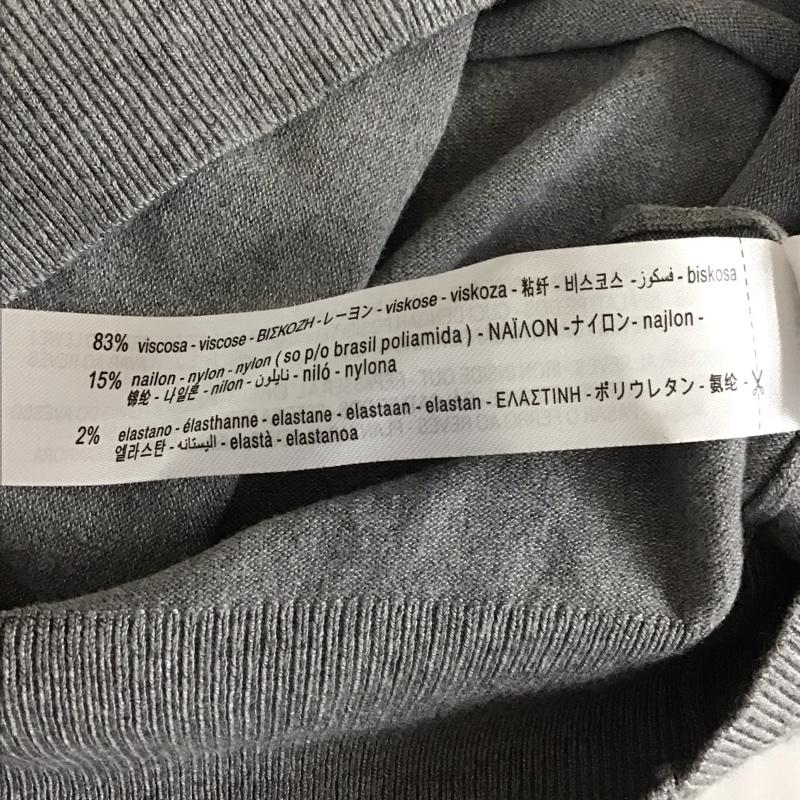 ザラ ZARA ニット、セーター 長袖 1509 125 803 Vネック S 無地 灰 / グレー / レディース USED 古着 中古 10118467