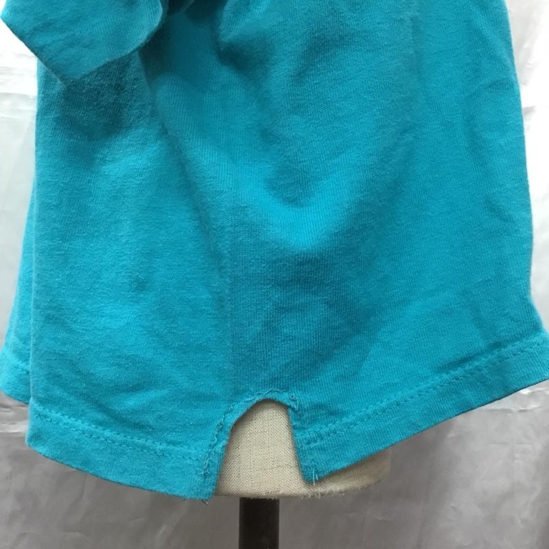 チャンピオン Champion Tシャツ 半袖 クロップド丈 ワイド XL ロゴ、文字 青 / ブルー / レディース USED 古着 中古 10115553