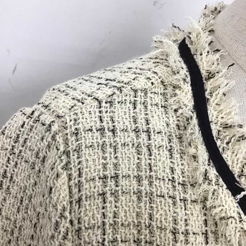ザラ ZARA ジャケット、上着 ジャケット、ブレザー 長袖ジャケット ノーカラージャケット 前開きジャケット M 総柄 マルチカラー / マルチカラー / レディース USED 古着 中古 10121666