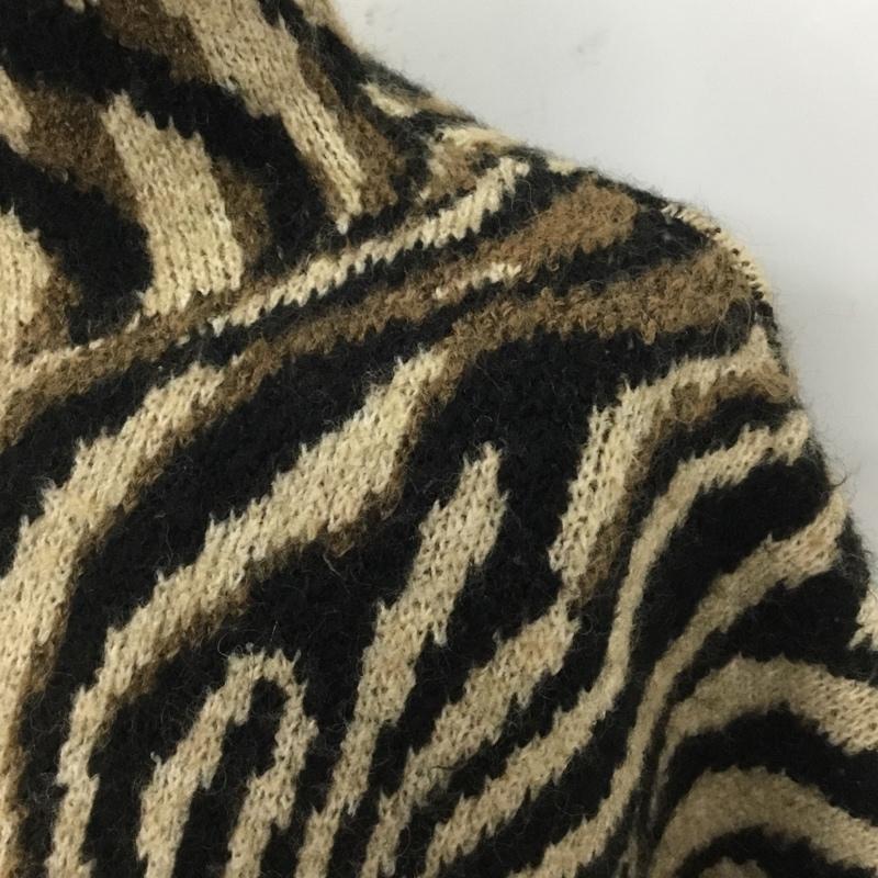 ザラ ZARA ニット、セーター 長袖 長袖ニットカットソー ニット セーター タートルネックニット L ヒョウ柄・レオパード柄 マルチカラー / マルチカラー /  レディース USED 古着 中古 10110084