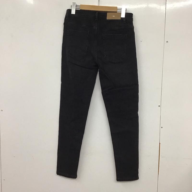 ザラ ZARA パンツ デニム、ジーンズ ブラックデニム 40 無地 黒 / ブラック / メンズ USED 古着 中古 10134838