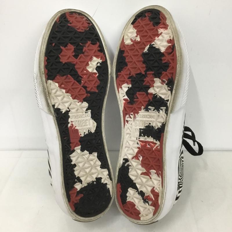 ヴィジョン ストリート ウェア VISION STREET WEAR スニーカー スニーカー VSW-9152 ローテクスニーカー 26cm 26.0cm 総柄 白 / ホワイト / X 黒 / ブラック / メンズ USED 古着 中古 10124275