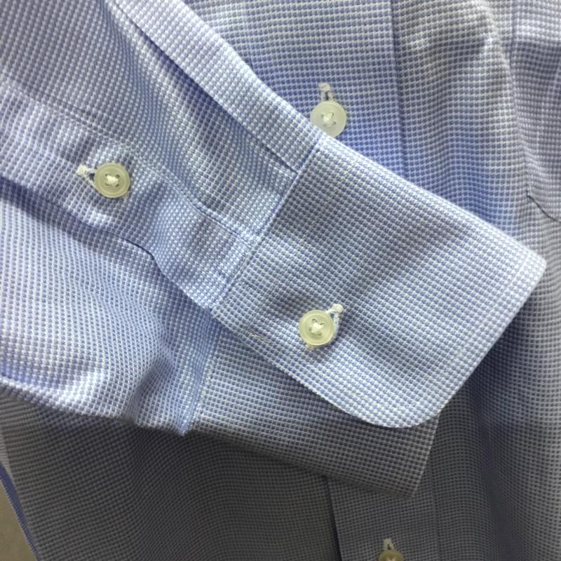 チャップス CHAPS シャツ、ブラウス 長袖 ボタンダウン 胸ポケット 水色 / ライトブルー / メンズ USED 古着 中古 10115536