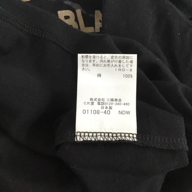 バーバリーブラックレーベル BURBERRY BLACK LABEL カットソー 長袖 長袖カットソー プリントカットソー クルーネック 2 ロゴ、文字 黒 / ブラック / メンズ USED 古着 中古 10128646