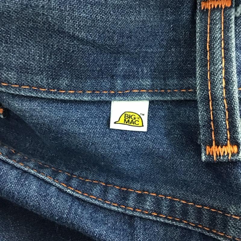 ビックマック BIGMAC パンツ デニム、ジーンズ デニムパンツ ストレートパンツ ワイドパンツ カジュアルパンツ 70s ペインター FREE 無地 インディゴ / インディゴ / メンズ USED 古着 中古 10119245