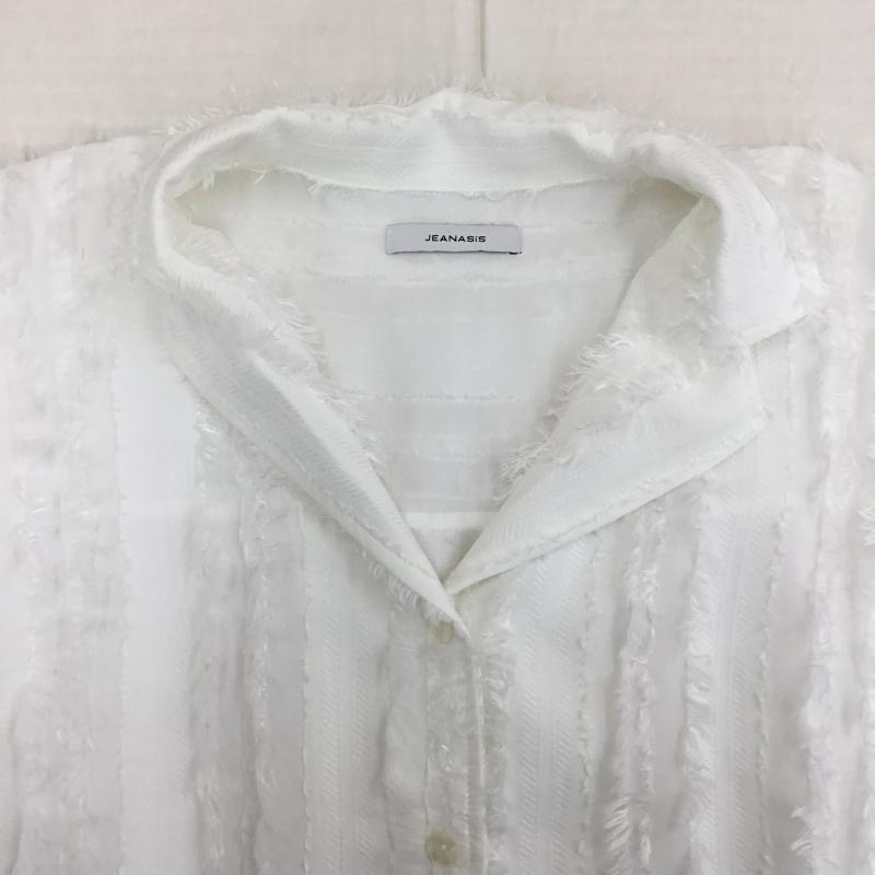 ジーナシス JEANASIS シャツ、ブラウス 長袖 フリンジシャツ FREE 白 / ホワイト / レディース USED 古着 中古 10135932