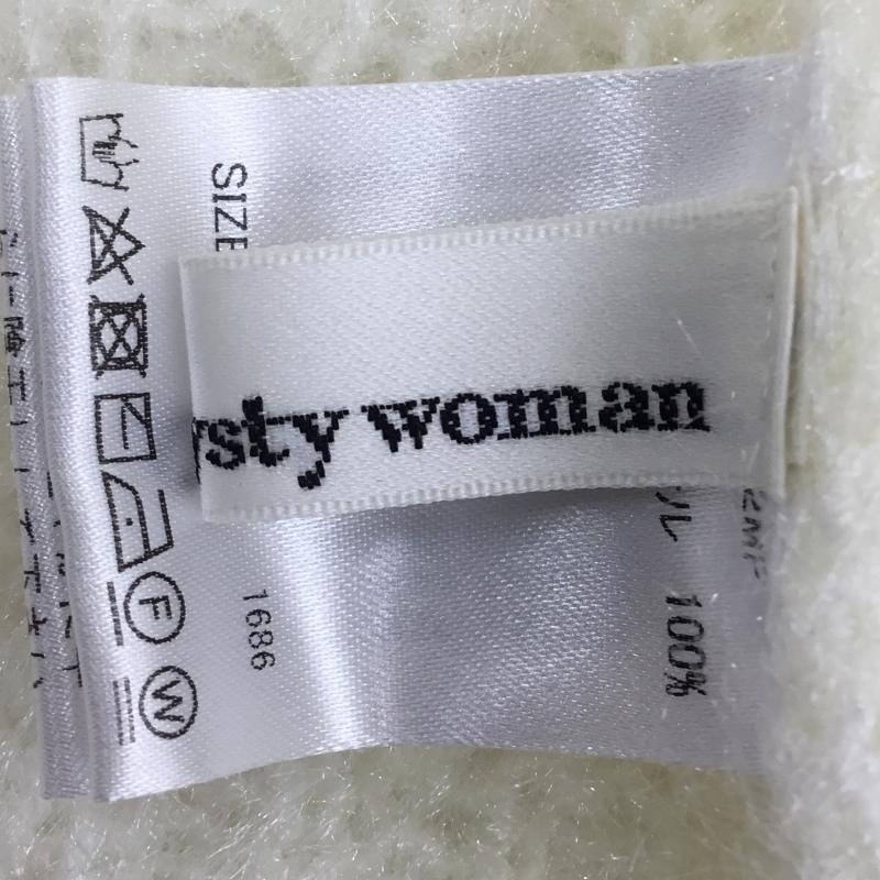 ミスティウーマン mysty woman ニット、セーター 長袖 FREE 無地 白 / ホワイト / レディース USED 古着 中古 10138239
