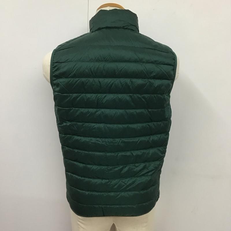 ユニクロ UNIQLO ベスト ベスト 311-409324 ダウンベスト ジップアップベスト ノースリーブ M 無地 緑 / グリーン / メンズ USED 古着 中古 10123823