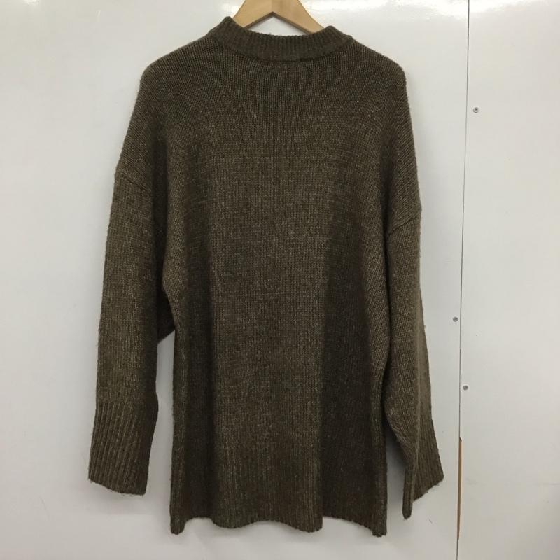 ザラ ZARA ニット、セーター 長袖 S 無地 茶 / ブラウン / レディース USED 古着 中古 10132855