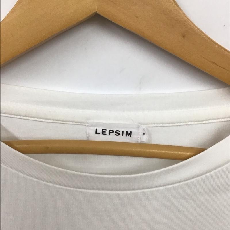 レプシィム LEPSIM カットソー 半袖 LP062439AD 異素材フリルチュニック フリル袖Tシャツ FREE 無地 白 / ホワイト / レディース USED 古着 中古 10131747