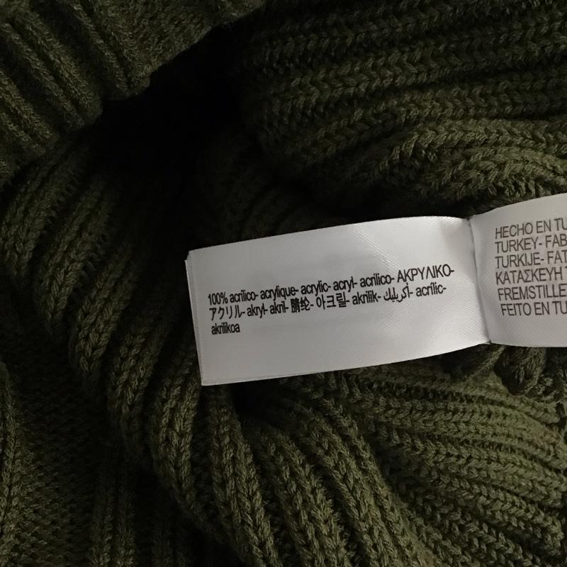ザラ ZARA ニット、セーター 長袖 6771 142 505 クロップド丈 リブ タートルネック タグ付き M 無地 カーキ / カーキ / レディース USED 古着 中古 10131300