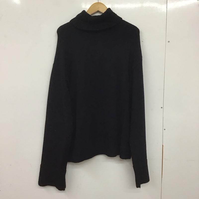 ザラ ZARA ニット、セーター 長袖 タートルネック ワイド M 無地 黒 / ブラック / レディース USED 古着 中古 10139136