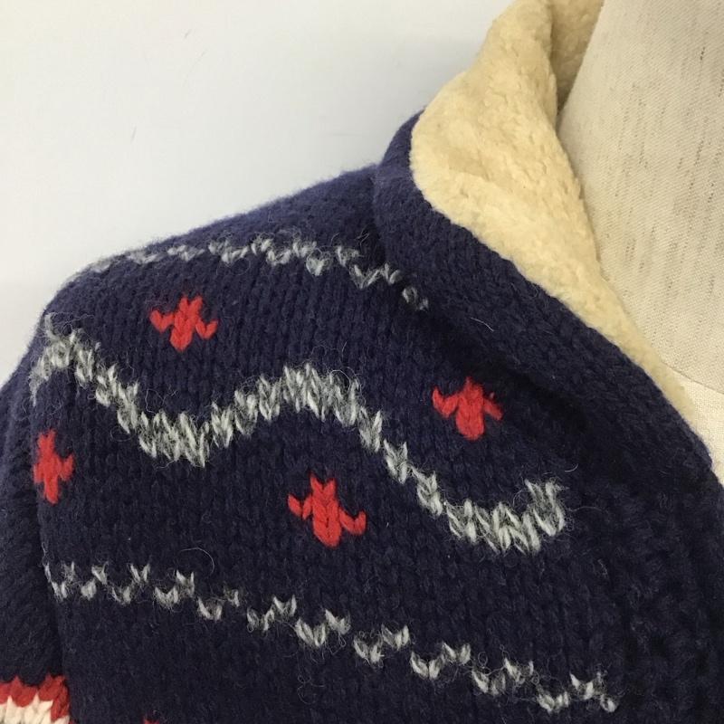 トミーヒルフィガー TOMMY HILFIGER ニット、セーター 長袖 ジップアップニットジャケット 長袖ニットカーディガン アウター L 総柄 マルチカラー / マルチカラー / メンズ USED 古着 中古 10111273