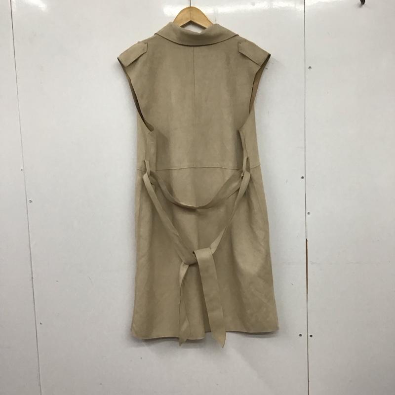 ザラ ZARA ベスト ベスト 8372 246 712 ロング丈 ジレ M 無地 ベージュ / ベージュ / レディース USED 古着 中古 10138661