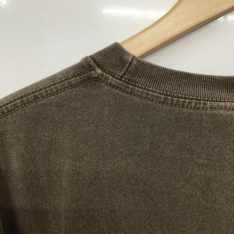 ステューシー STUSSY Tシャツ 半袖 半袖カットソー プリントTシャツ クルーネックカットソー L ロゴ、文字 茶 / ブラウン / メンズ USED 古着 中古 10138748
