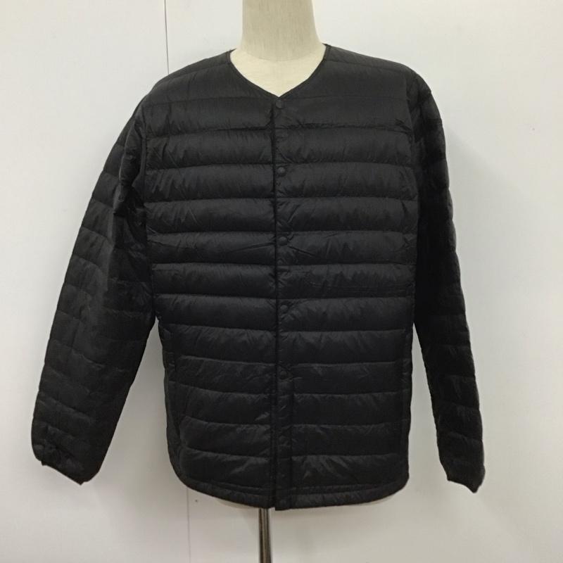 ナンガ NANGA ジャケット、上着 ジャケット、ブレザー K1WI05H4 インナーダウンカーディガン ノーカラージャケット 前ボタンジャケット XL 無地 黒 / ブラック / メンズ USED 古着 中古 10106338