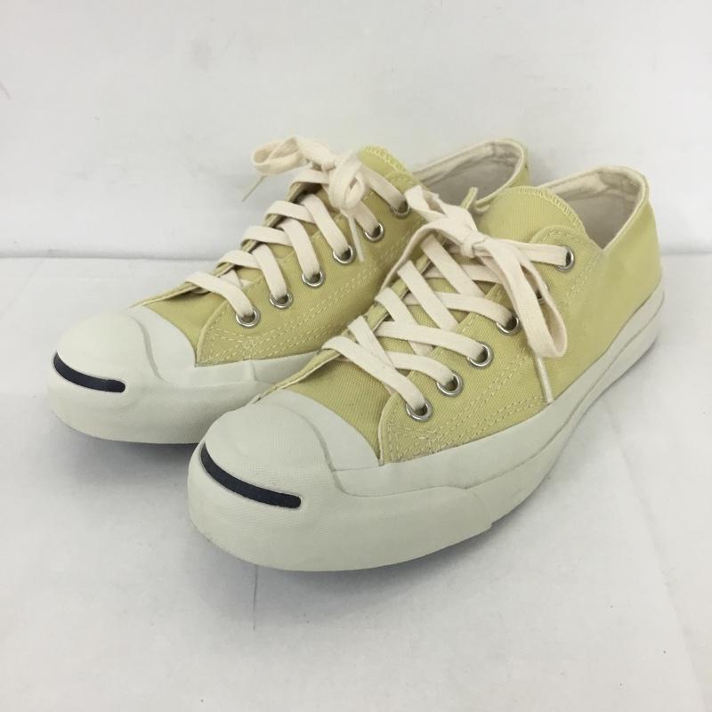 コンバース CONVERSE スニーカー スニーカー 1SC844 ジャックパーセル JACK PURCELL PET-CANVAS 23.5cm 23.5cm ロゴ、文字 黄 / イエロー / X 白 / ホワイト / レディース USED 古着 中古 10127009