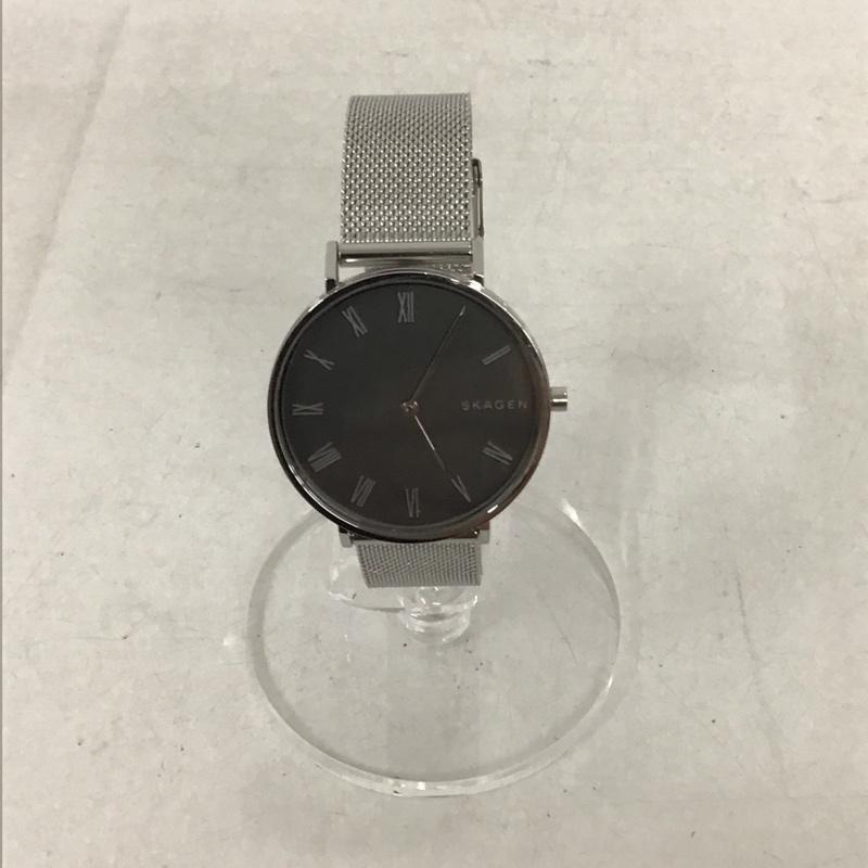 スカーゲン SKAGEN 腕時計 アナログ(クォーツ式) SKW2677 メッシュ 箱有 ロゴ、文字 銀 / シルバー / レディース USED 古着 中古 10134113