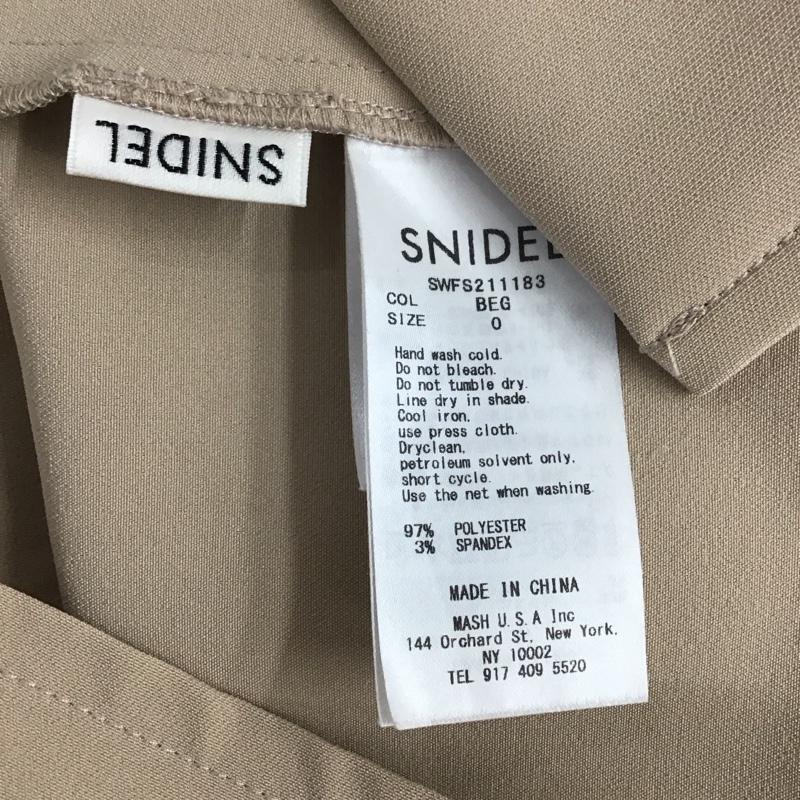 スナイデル SNIDEL スカート ひざ丈スカート swfs211183 コルセットベルトタイトスカート 0 無地 ベージュ / ベージュ / レディース USED 古着 中古 10143495