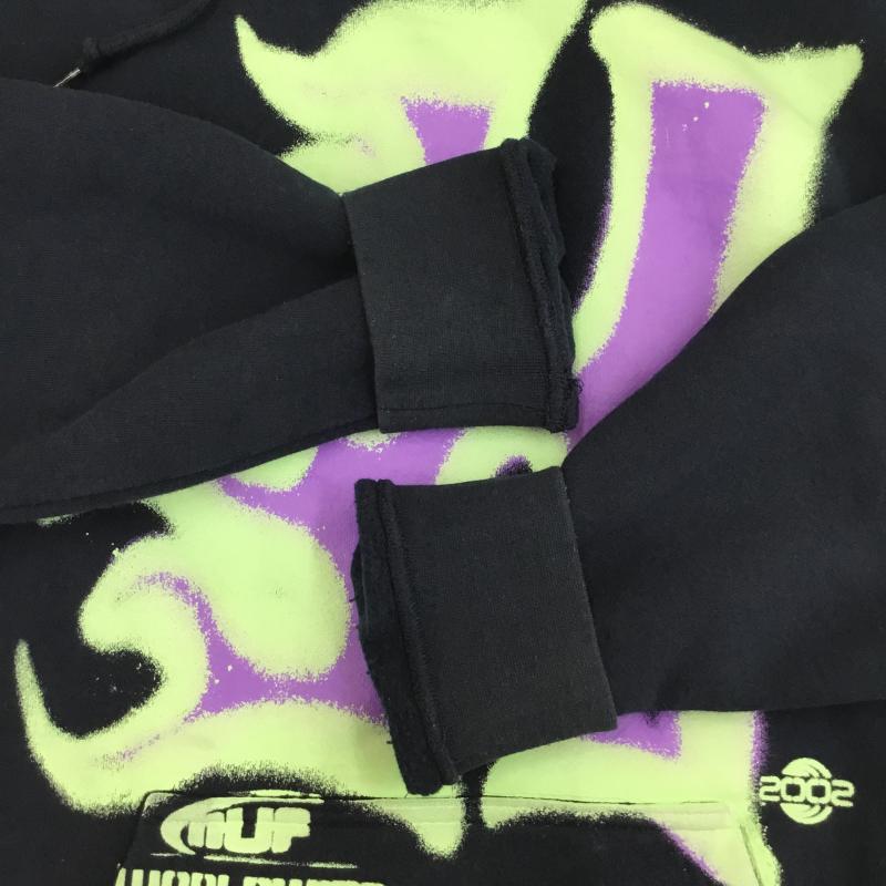 ハフ HUF パーカー 長袖 HEAT WAVE HOODIE PF00648 M プリント 紺 / ネイビー / X 薄緑 / ライトグリーン / X 紫 / パープル / メンズ USED 古着 中古 10136979