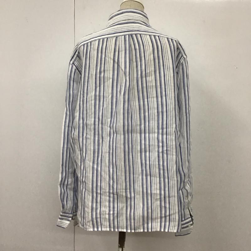 ポロラルフローレン POLO RALPH LAUREN シャツ、ブラウス 長袖 長袖シャツ カラーシャツ ポケットシャツ 長袖カットソー ストライプシャツ XS ストライプ 白 / ホワイト / X 青 / ブルー / レディース USED 古着 中古 10114521
