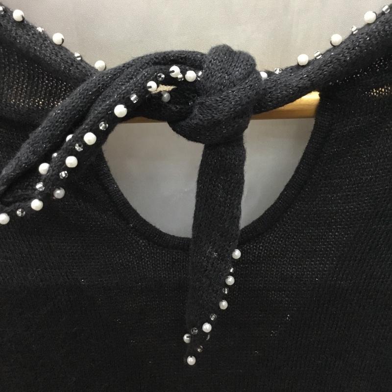 ユナイテッドアローズ UNITED ARROWS トップス トップス ノースリーブ 1518-699-1439 リネン 麻 ラメ 無地 黒 / ブラック / レディース USED 古着 中古 10118176