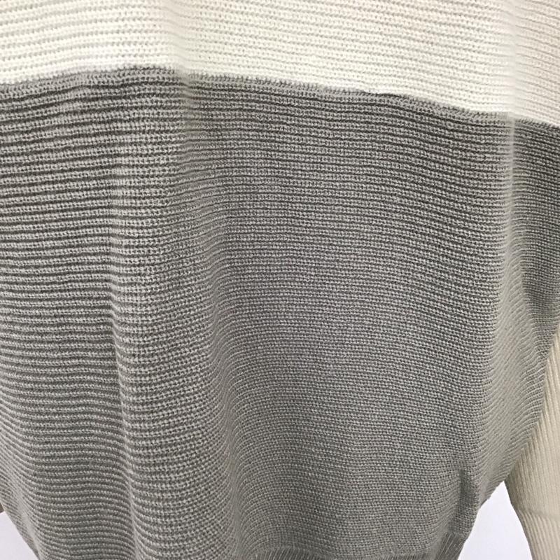 アズールバイマウジー AZUL BY MOUSSY ニット、セーター 長袖 250eab70-039i ヌーディードルマンニット 長袖ニットカットソー S 無地 白 / ホワイト / X 灰 / グレー /  レディース USED 古着 中古 10111502