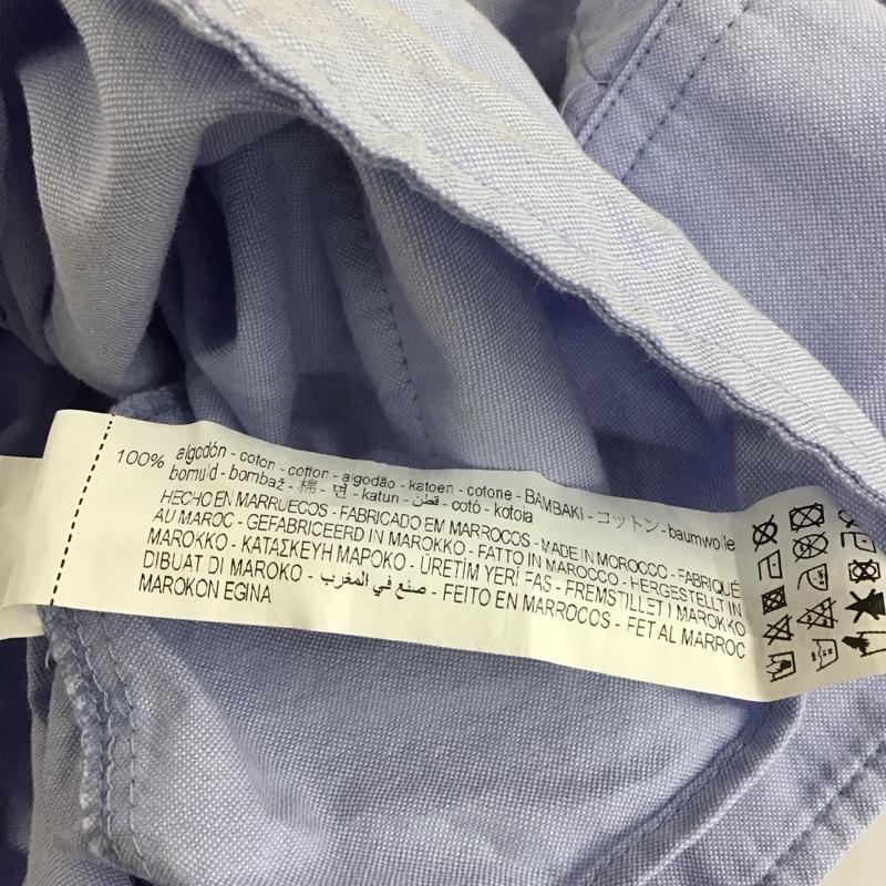 ザラ ZARA シャツ、ブラウス 長袖 長袖シャツ ショート丈シャツ カラーシャツ カジュアルシャツ M 無地 水色 / ライトブルー / レディース USED 古着 中古 10107086