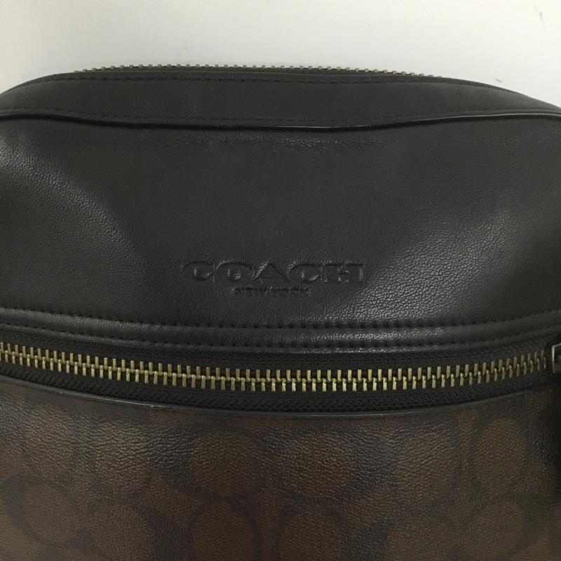 コーチ COACH ショルダーバッグ ショルダーバッグ F73336 シグネチャー ロゴ、文字 黒 / ブラック / X 茶 / ブラウン / メンズ USED 古着 中古 10126902