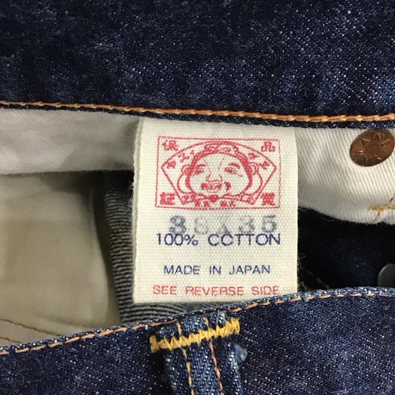 エヴィス EVISU パンツ デニム、ジーンズ デニムパンツ ワイドパンツ ストレートパンツ カジュアルパンツ 38 無地 インディゴ / インディゴ /  メンズ USED 古着 中古 10123565