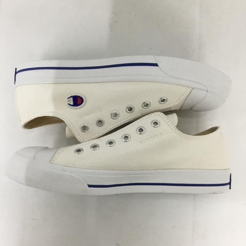 チャンピオン Champion スニーカー スニーカー CENTER COURT SLIP スリッポン 24.5cm 24.5cm ロゴ、文字 オフホワイト / オフホワイト / レディース USED 古着 中古 10125697