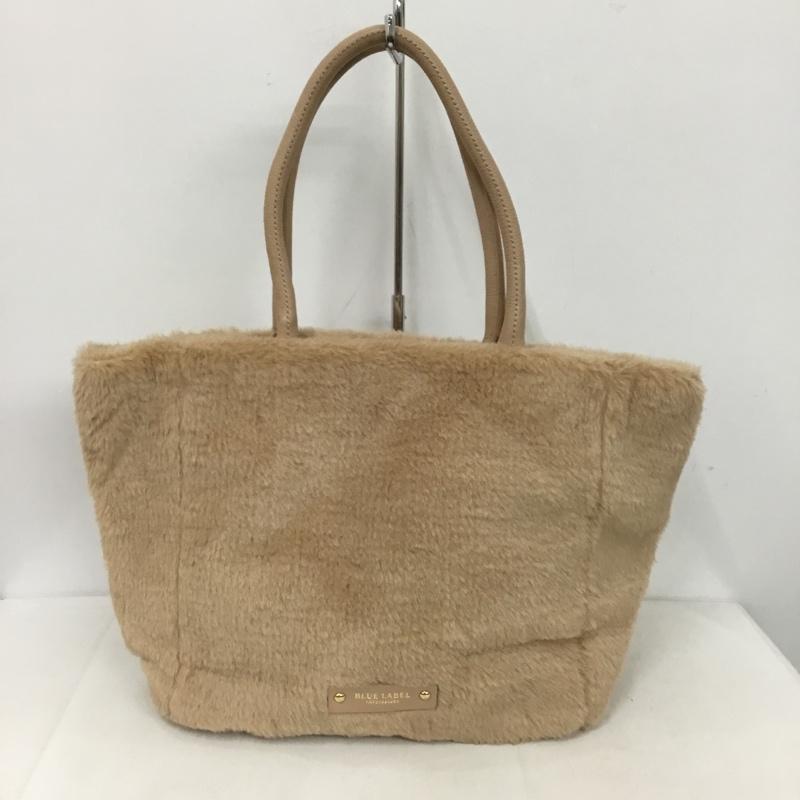 ブルーレーベル・クレストブリッジ BLUE LABEL CRESTBRIDGE トートバッグ トートバッグ フェイクファー ロゴ、文字 ベージュ / ベージュ / レディース USED 古着 中古 10124286
