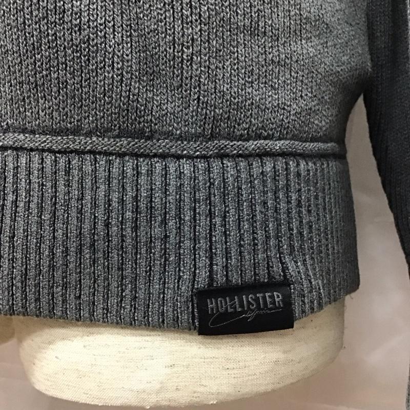 ホリスター Hollister ニット、セーター 長袖 長袖ニットカットソー ニット セーター クルーネックニット L 無地 灰 / グレー / メンズ USED 古着 中古 10116270