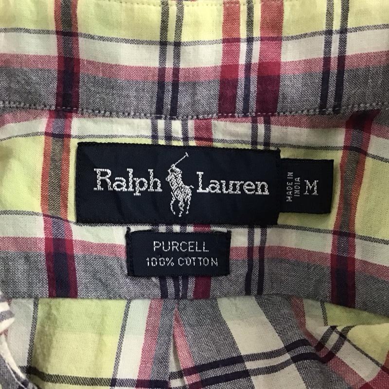 ラルフローレン RALPHLAUREN シャツ、ブラウス 半袖 半袖シャツ カラーシャツ 半袖カットソー チェックシャツ ボタンダウンシャツ M チェック マルチカラー / マルチカラー /  メンズ USED 古着 中古 10109087