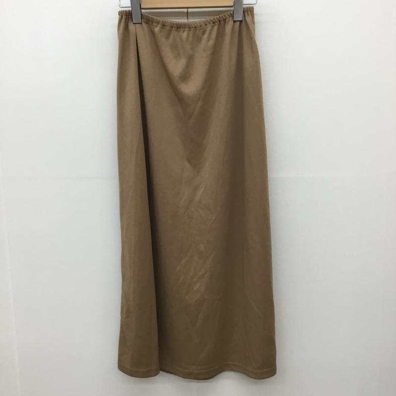 ローリーズファーム LOWRYS FARM スカート ロングスカート FREE 無地 茶 / ブラウン / レディース USED 古着 中古 10134401