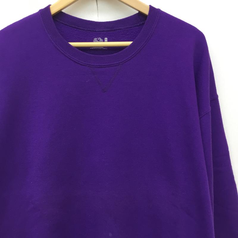 フルーツオブザルーム FRUIT OF THE LOOM トレーナー 長袖 XL 無地 紫 / パープル / メンズ USED 古着 中古 10135948