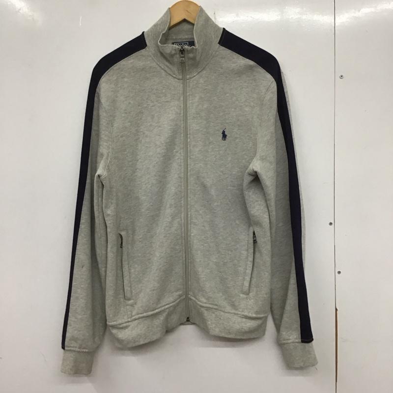 ポロバイラルフローレン Polo by RALPH LAUREN トレーナー 長袖 スウェット ジップ M 無地 灰 / グレー / メンズ USED 古着 中古 10134514