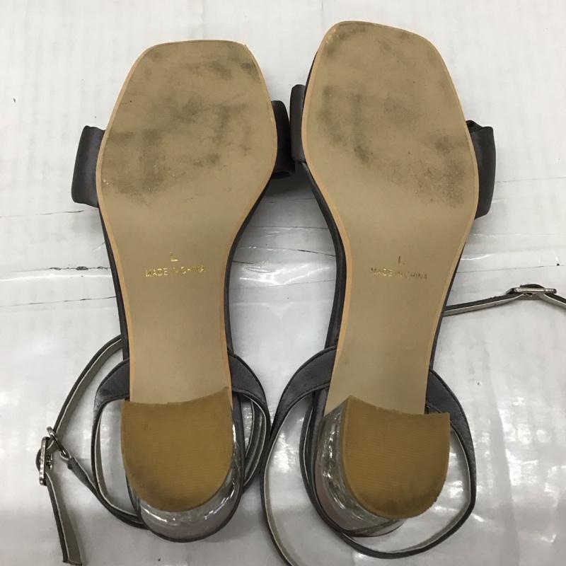 メリージェニー merry jenny サンダル サンダル クリアヒール アクリルヒールギャザーミュール L 無地 銀 / シルバー / レディース USED 古着 中古 10116441