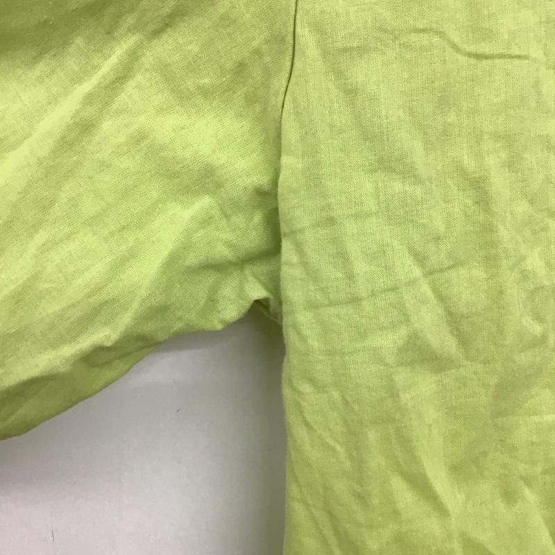 メルロー merlot シャツ、ブラウス 長袖 長袖シャツ レースシャツ ビックカラーシャツ 無地 緑 / グリーン / レディース USED 古着 中古 10135447