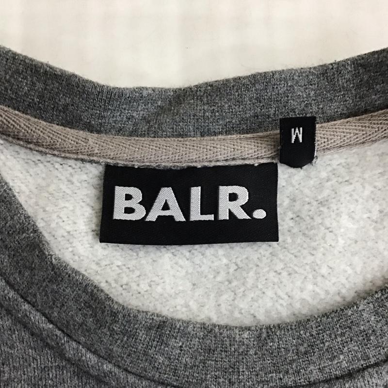 ボーラー BALR. トレーナー 長袖 長袖トレーナー スウェット クルーネック リブスウェットカットソー M ロゴ、文字 灰 / グレー /  メンズ USED 古着 中古 10120055