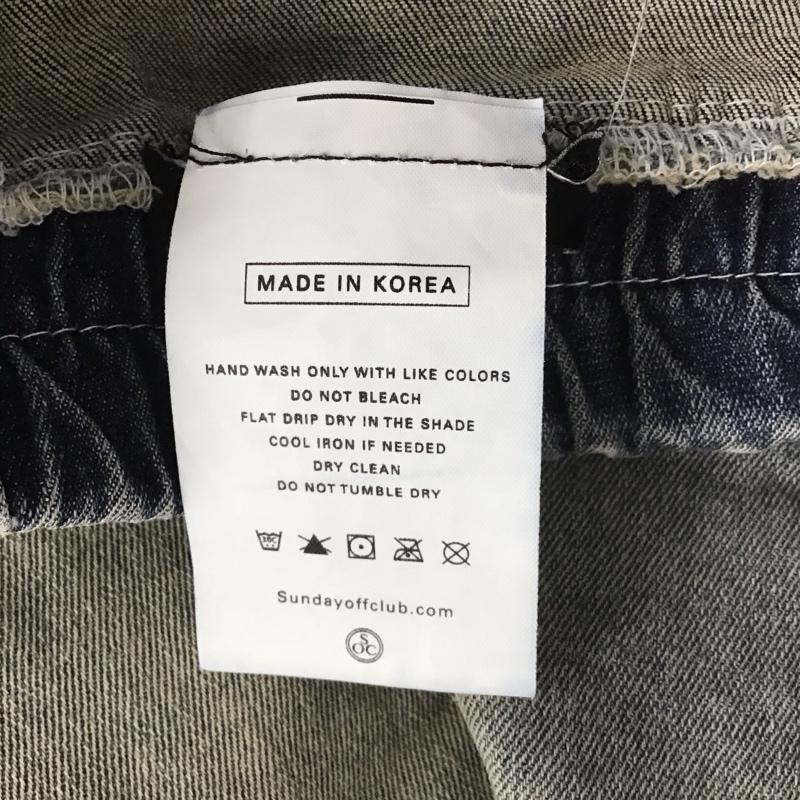 サンデーオフクラブ SUNDAYOFFCLUB パンツ デニム、ジーンズ デニムパンツ サルエルパンツ ストレッチパンツ 無地 インディゴ / インディゴ / メンズ USED 古着 中古 10142347