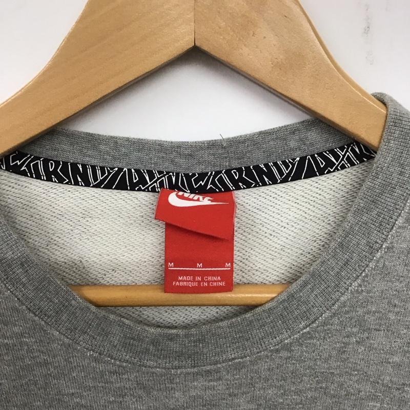 ナイキ NIKE トレーナー 半袖 半袖トレーナー クルーネックカットソー 半袖カットソー スポーツウェア M ロゴ、文字 灰 / グレー / メンズ USED 古着 中古 10139517