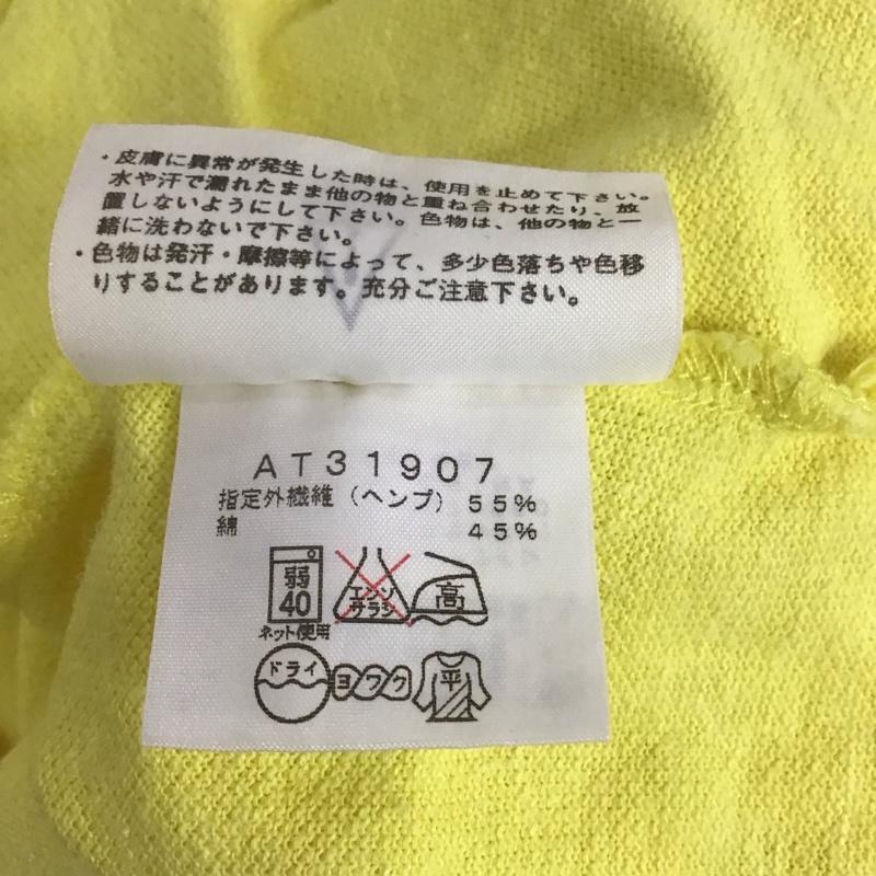 ザノースフェイス THE NORTH FACE ポロシャツ 半袖 半袖ポロシャツ 半袖カットソー カラーシャツ XL ロゴ、文字 黄 / イエロー / メンズ USED 古着 中古 10125618