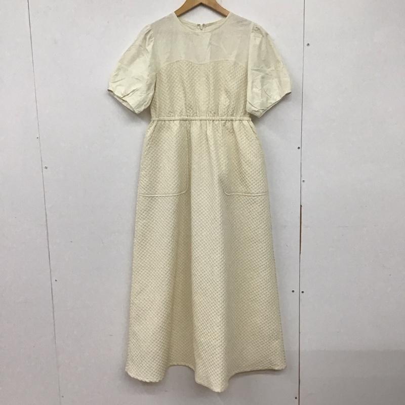 レイビームス Ray BEAMS ワンピース ロングスカート ワンピース 半袖ワンピース フレアワンピース 1 無地 白 / ホワイト / レディース USED 古着 中古 10134125