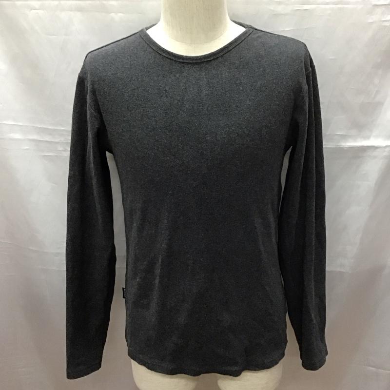 アヴィレックス AVIREX U.S.A. カットソー 長袖 長袖カットソー クルーネックカットソー ロングスリーブカットソー L 無地 灰 / グレー / メンズ USED 古着 中古 10113680